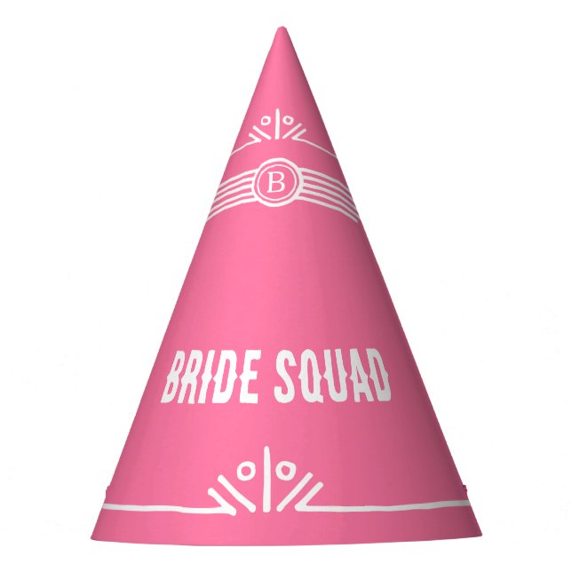 Team Bride oder Bride Squad Partyhütchen (Vorderseite)