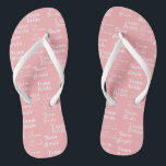 Team Bride Pattern rosa Flip Flops<br><div class="desc">Einfache und niedliche Hausschuhe nach Maß. Ein süßes Geschenk für Ihre Lieben. Genießen Sie !</div>