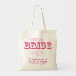 "TEAM BRIDE" Personalisierte Hochzeitsfeier Tragetasche