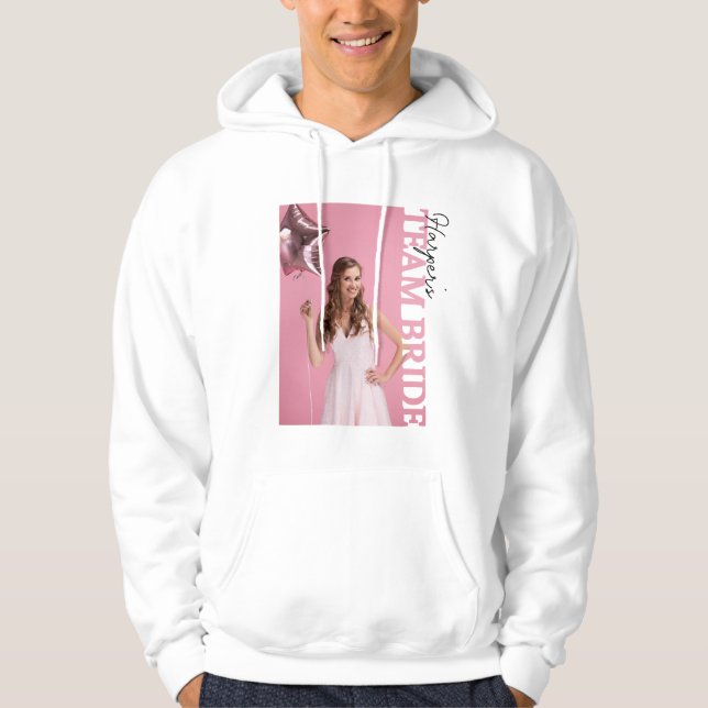 Team Bride Photo Hoodie | Personalised Hen Party  (Vorderseite)
