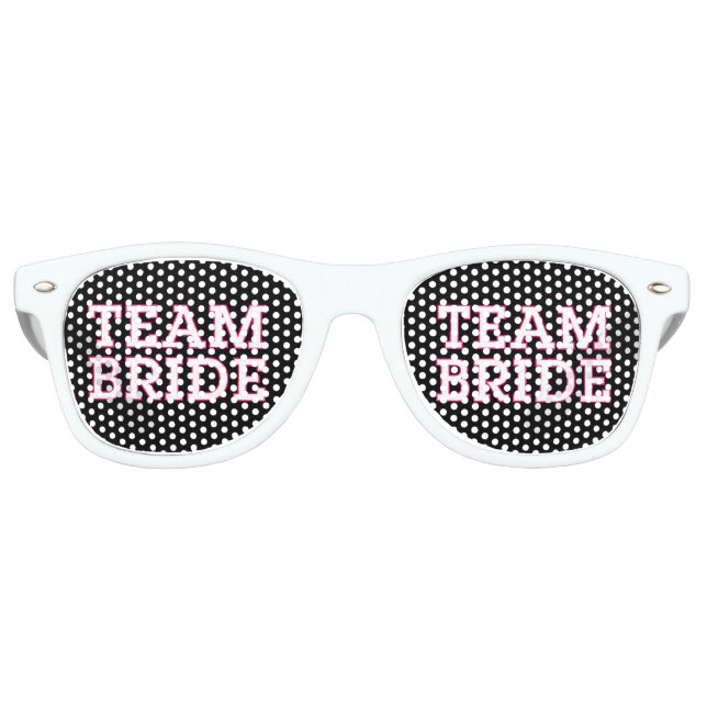 Team Bride Pink Kontur Black Sonnenbrille (Vorderseite)