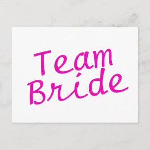 Team Bride Pink Postkarte