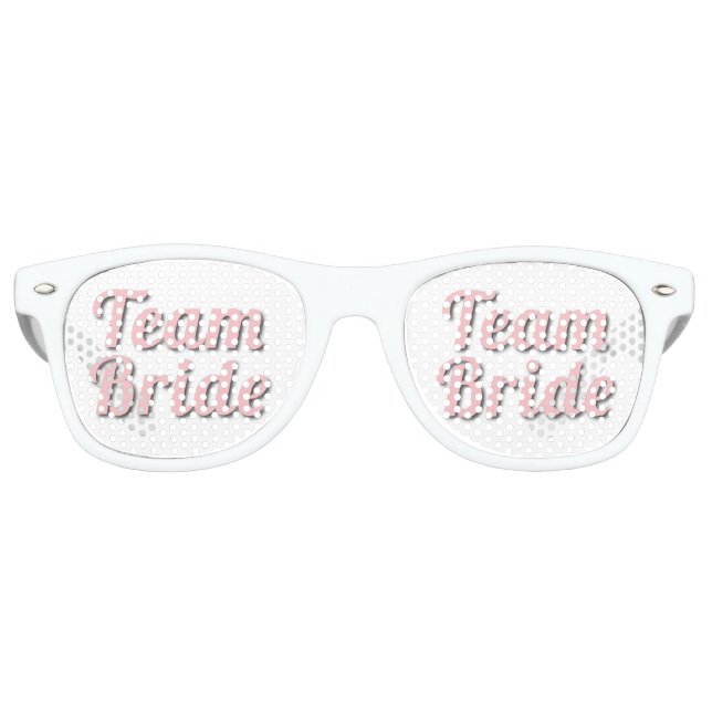 Team Bride Pink Shadow Partybrille (Vorderseite)