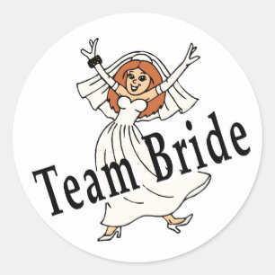 Team Bride Runder Aufkleber