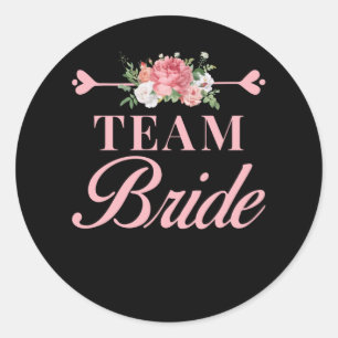 Team Bride Runder Aufkleber
