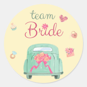 Team Bride Runder Aufkleber