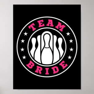 Team Bride Team Groom Bowling Bachelor Party Weddi Poster