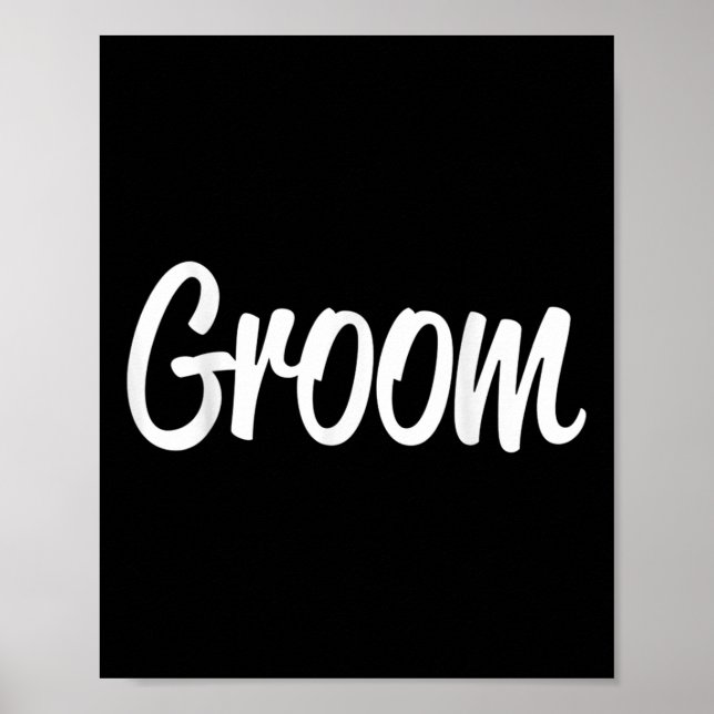 Team Bride Team Groom Bride Groom T-Shirt Poster (Vorne)