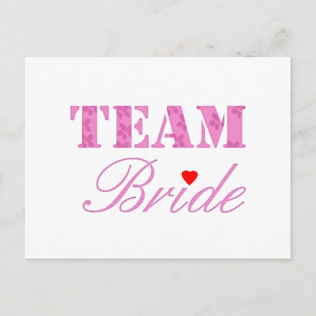 Team Bride Theme Postkarte (Vorderseite)