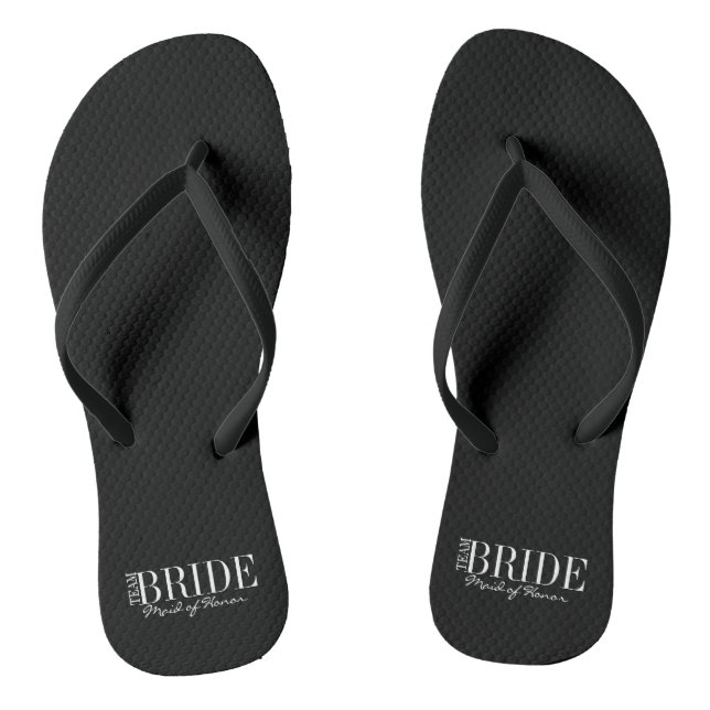 Team Bride Trauzeugin Brautparty Flip Flops (Fußbett)