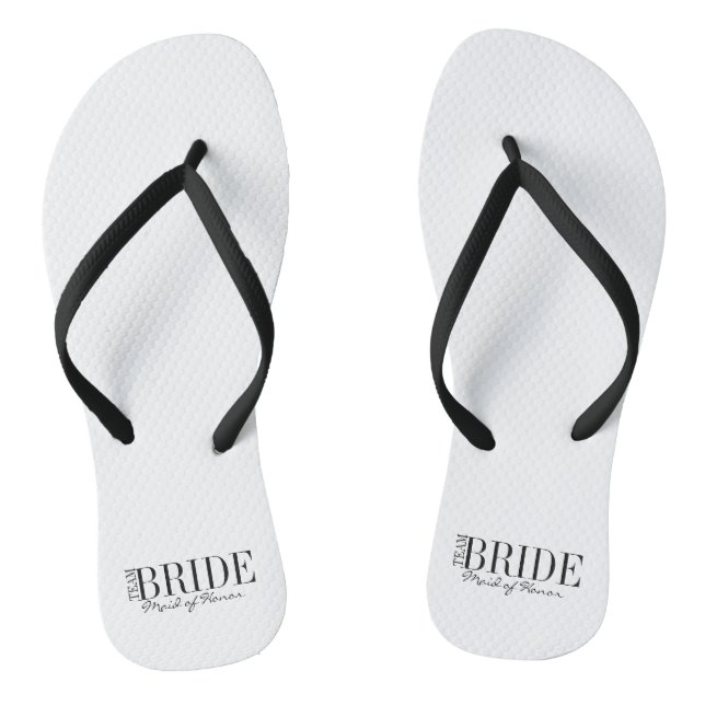 Team Bride Trauzeugin Brautparty Flip Flops (Fußbett)
