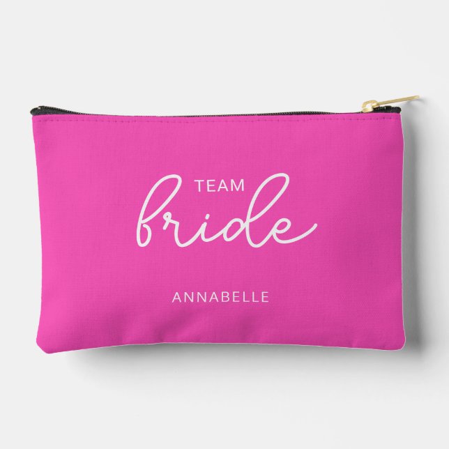 Team Bride Wedding Bachelorette Zubehörtasche (Rückseite)