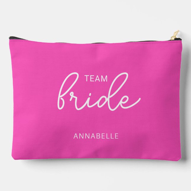 Team Bride Wedding Bachelorette Zubehörtasche (Rückseite)