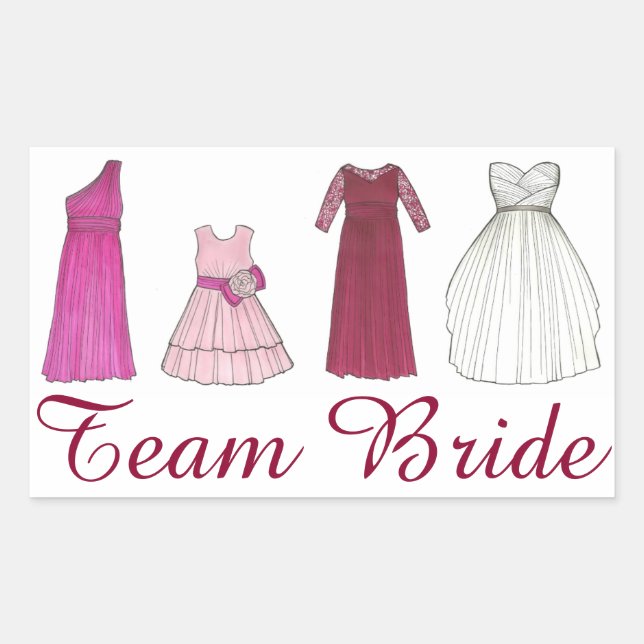 Team Bride Wedding Brautparty Bridesmaid Sticker (Vorderseite)