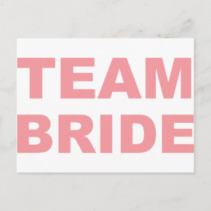 Team Bride Wedding Hen Party Postkarte