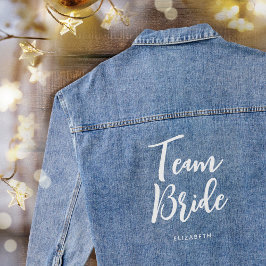 Team Bride Wedding Personalisiert Jeansjacke