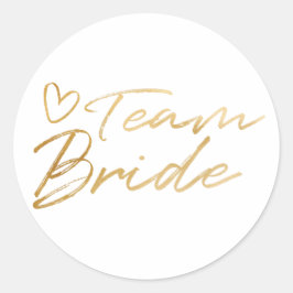 Team Bridge - Gold Imitate Folienaufkleber Runder Aufkleber