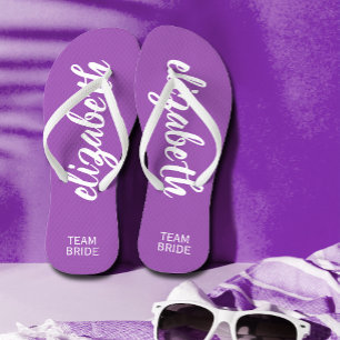 Team Bridge Lila und Personalisiert Flip Flops