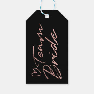 Team Bridge - Rose Gold Imitate Foliengeschenk-Tag Geschenkanhänger
