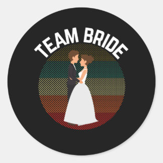 Team Bridge to be Funny Wedding Bachelor Party Runder Aufkleber
