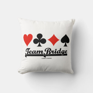 Team Bridge Vier-Karten-Anzug Kissen