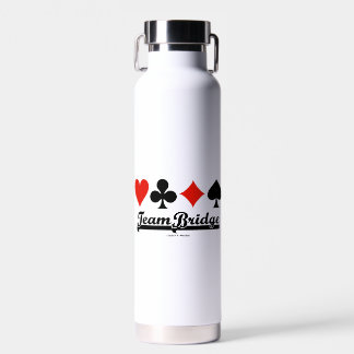 Team Bridge Vier-Karten-Anzug Trinkflasche
