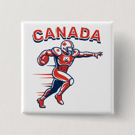 Team Canada Football Dynamic Patriotic Athlete Art Button