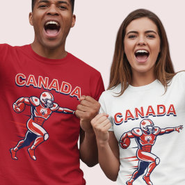 Team Canada Football Dynamic Patriotic Athlete Art T-Shirt