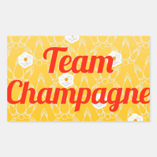 Team Champagne Rechteckiger Aufkleber