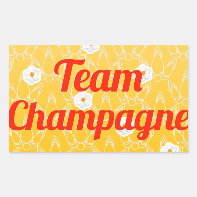 Team Champagne Rechteckiger Aufkleber (Vorderseite)