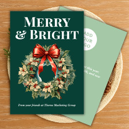 Team Christmas Card in Green Feiertagskarte