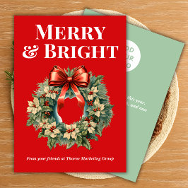 Team Christmas Card in Red Feiertagskarte