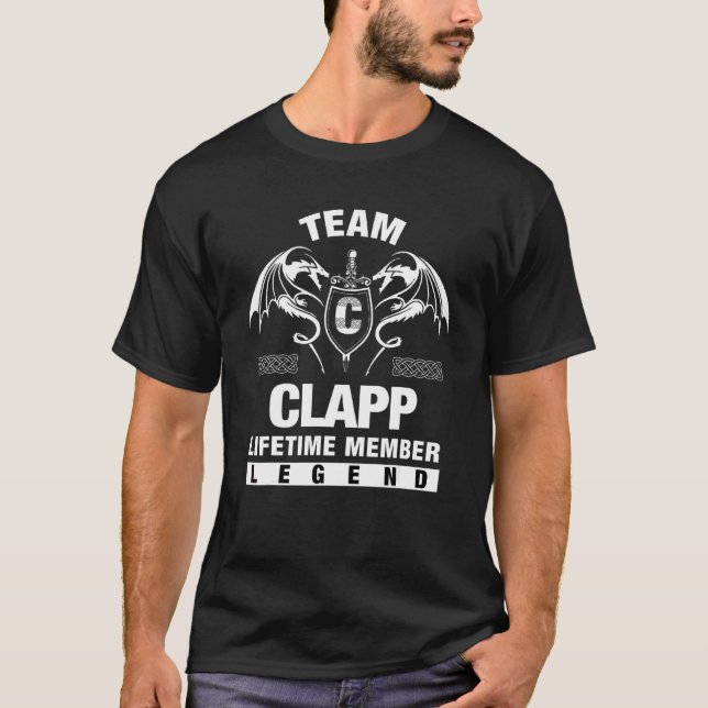 Team Clapp Lifetime Mitglied T-Shirt (Vorderseite)