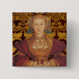 Team Cleves - Portrait von Königin Anne von Cleves Button