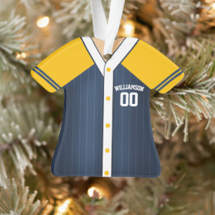 Team Colors Personalisiert Baseball Jersey Ornament