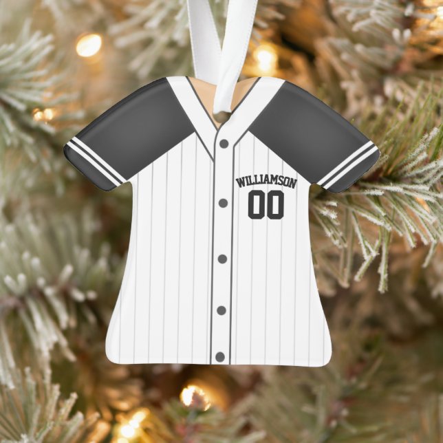 Team Colors Personalisiert Baseball Jersey Ornament (Baum)