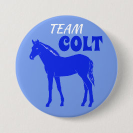 "Team Colt" Blue Gender Reveve Button