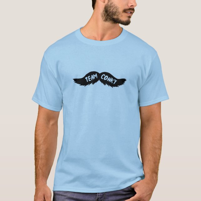 Team Conky Mustache - Tshirt (Vorderseite)