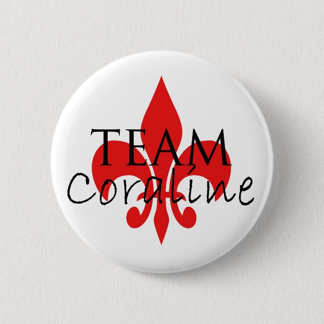 Team Coraline Knopf Button (Vorderseite)