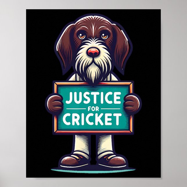 Team Cricket Hunting Squad Funny Retro Poster (Vorne)