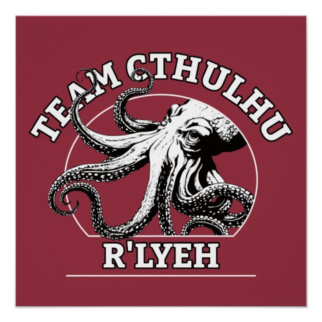 Team Cthulhu R'lyeh Lovecraft Poster (Vorderseite)
