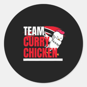 Team Curry Chicken - Trinidad und Guyana Patriotis Runder Aufkleber