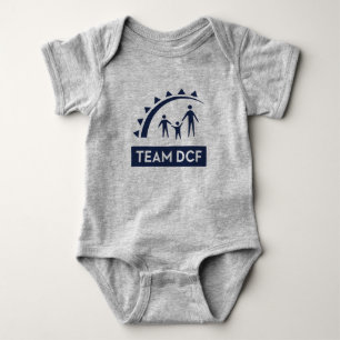 Team DCF Baby Bodysuit - Blue Schriftart Strampler