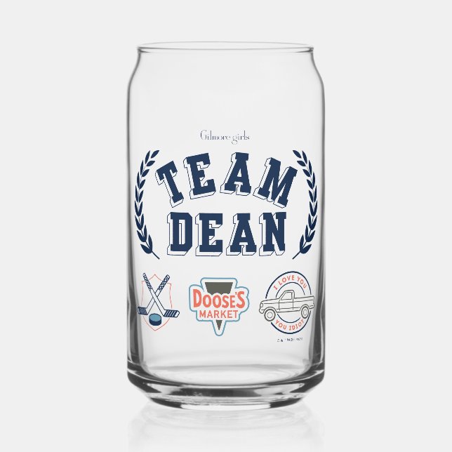 Team Dean Gilmore Girls Design Dosenglas (Vorderseite)