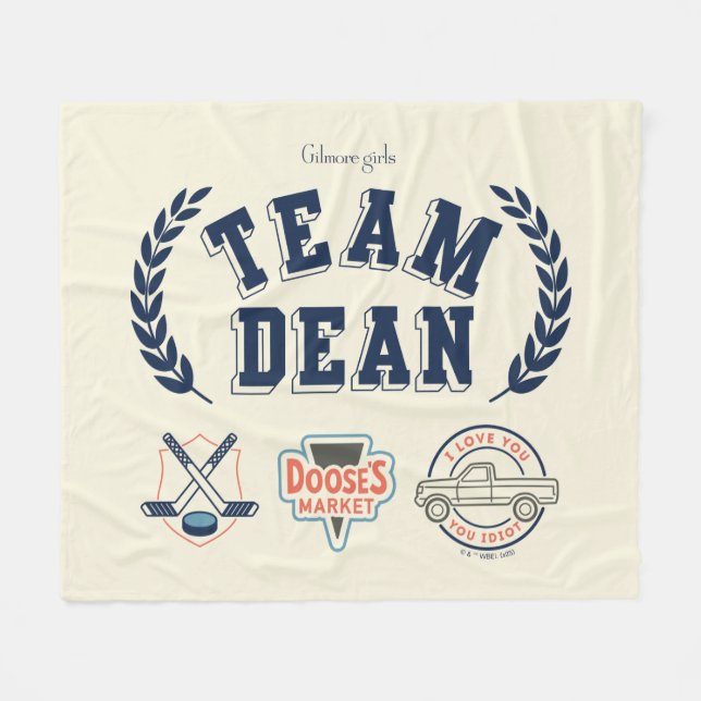 Team Dean Gilmore Girls Design Fleecedecke (Vorderseite (Horizontal))