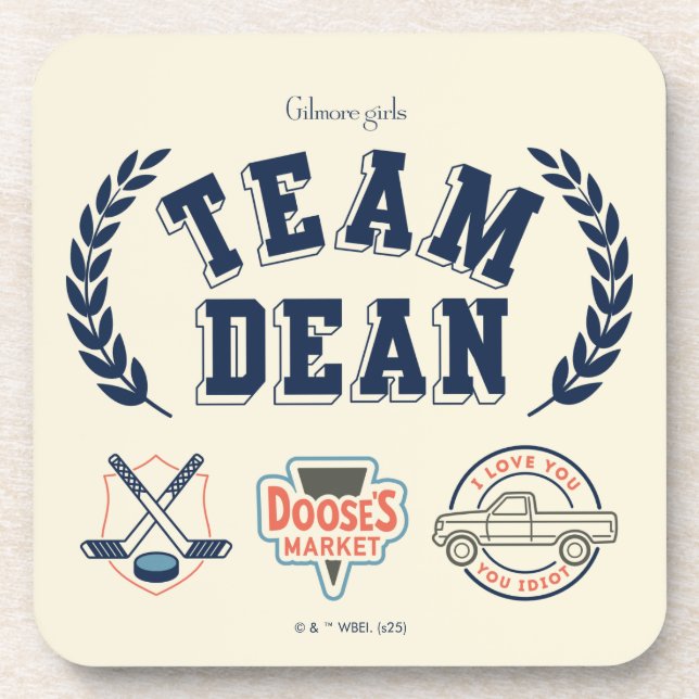 Team Dean Gilmore Girls Design Getränkeuntersetzer (Vorderseite)