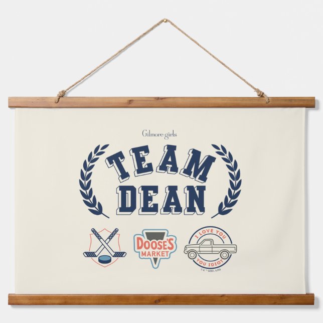 Team Dean Gilmore Girls Design Wandteppich Mit Holzrahmen (Vorne)