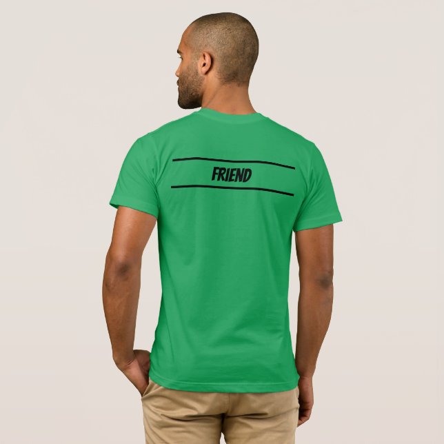 Team-Deb für Männer, Name benutzerdefinierbar T-Shirt (Schwarz voll)