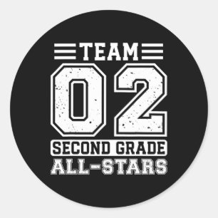 Team der 2. Klasse Zurück zur Schule Runder Aufkleber