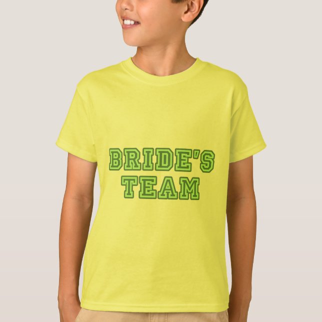 Team der Braut - Text der Universität T-Shirt (Vorderseite)